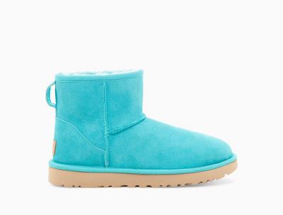 UGG Classic Mini II Womens Classic Boots Clear Water/ Turquoise - AU 870ZH